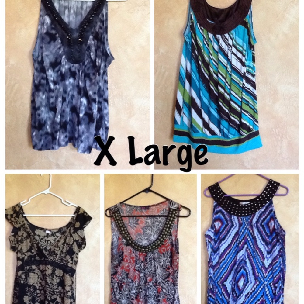 Bundle of cute tops size XL...really cute